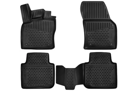 Коврики 3D в салон полиуретан 4шт для Skoda Kodiaq I Черный FORMAT FORMAT.3D4519210k