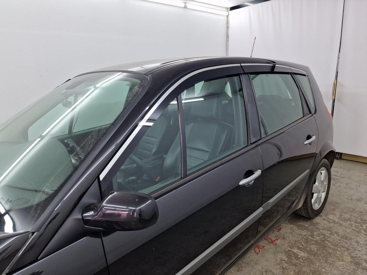 Дефлекторы окон 2D с хром накладками 6 шт. для Renault Scenic II Рестайлинг