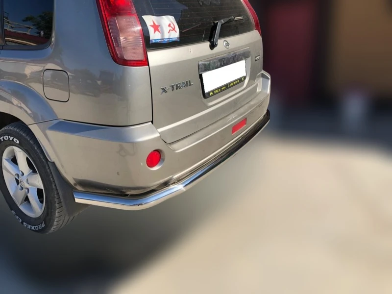 Защита заднего бампера угловая большая d60 мм для Nissan X-Trail I Рестайлинг  Юко NXT.04.22