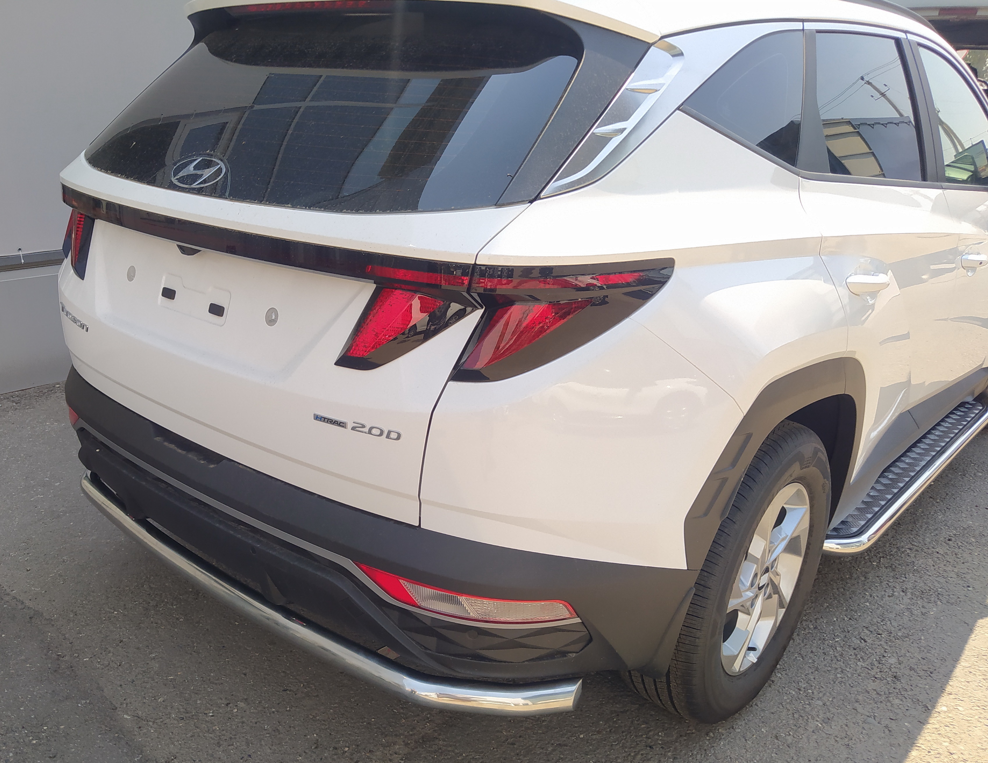 Защита заднего бампера d60 мм для Hyundai Tucson IV