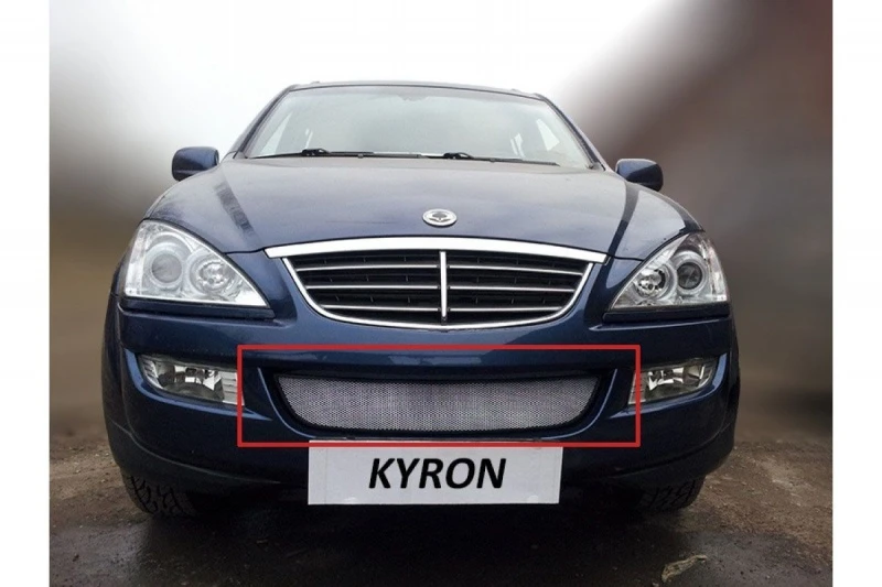 Защитная сетка радиатора для SsangYong Kyron I Рестайлинг Хром Стрелка 11 SYKR.chrome