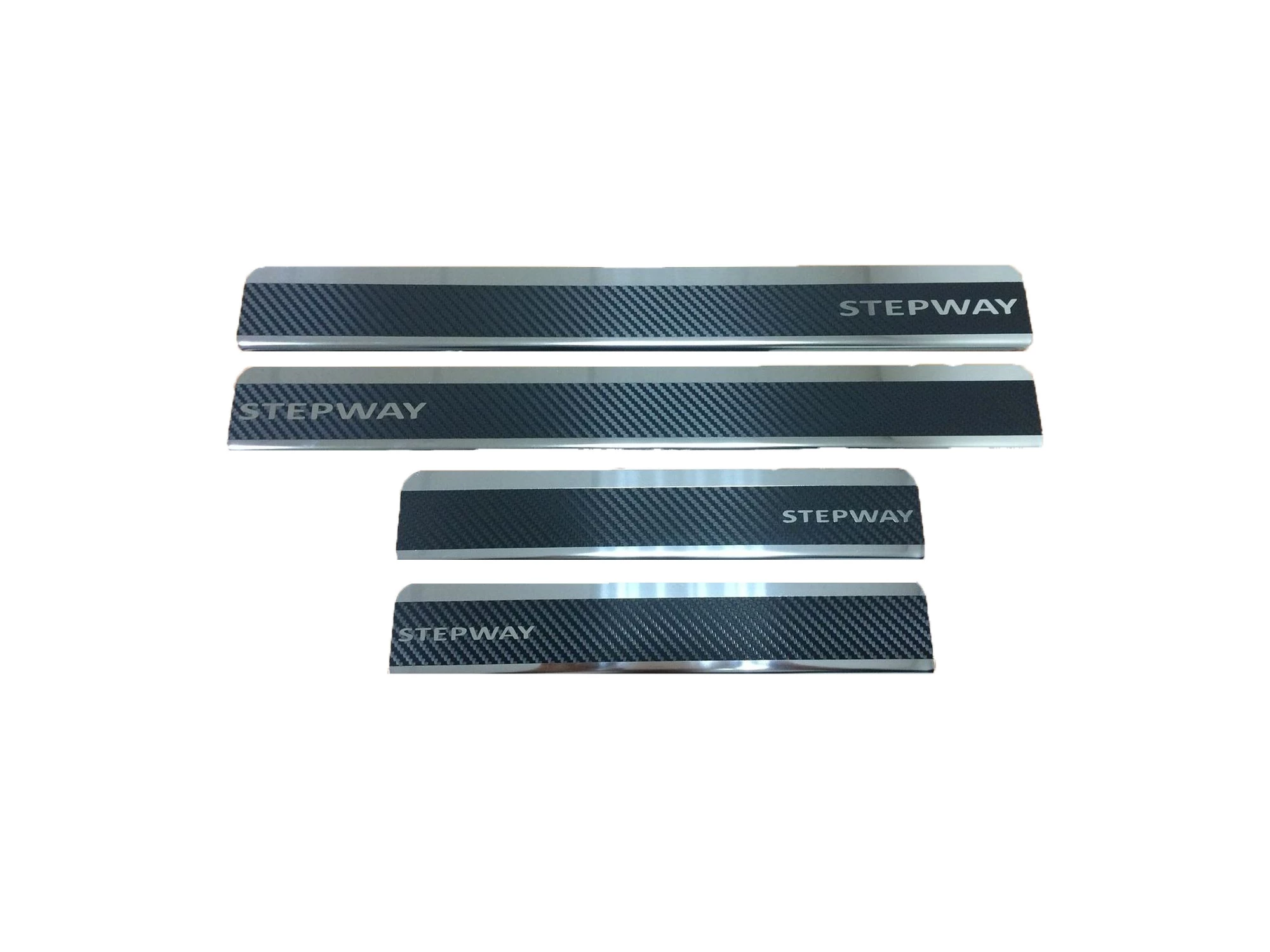 Накладки на пороги нержавеющая сталь под карбон 4шт. для Renault Sandero II