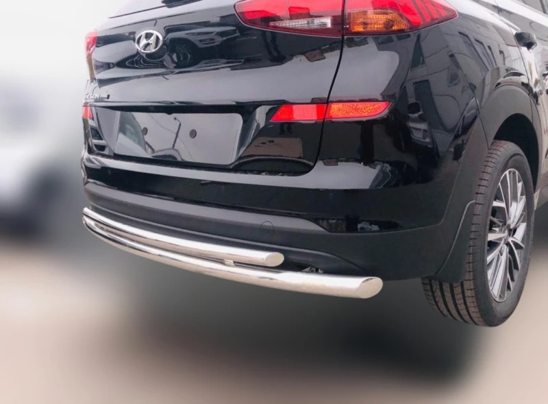 Защита заднего бампера двойная d60/42 мм для Hyundai Tucson III Рестайлинг  Юко HTUC.18.11