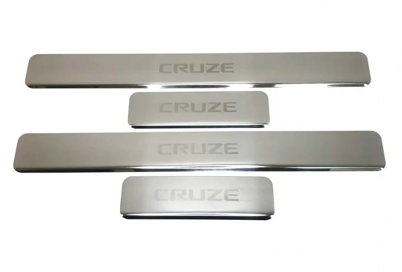Накладки на пороги из нержавеющей стали 4шт. для Chevrolet Cruze I Рестайлинг  INOX INOX.CHEV.CRU.2008.ST