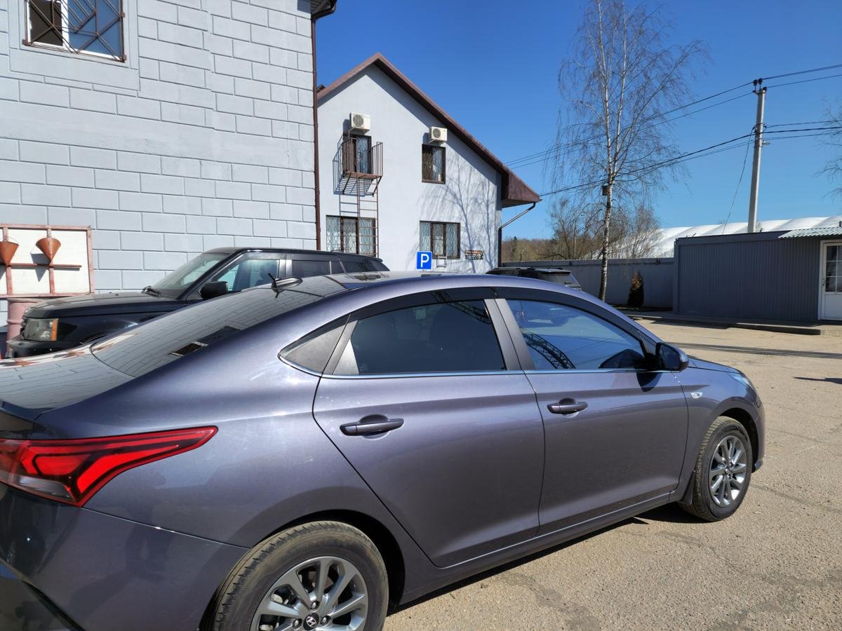 Дефлекторы окон 2D 6 шт для Hyundai Solaris II Рестайлинг