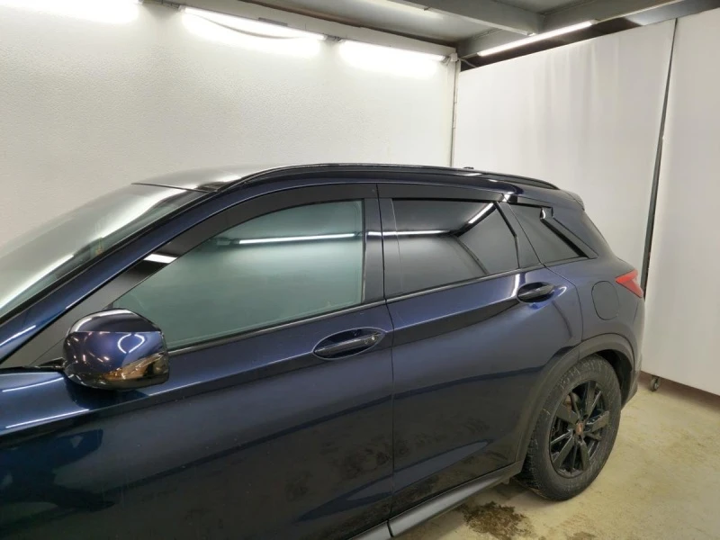 Дефлекторы окон 2D 6 шт для Infiniti QX50 II Черные Стрелка 11 2D095-6.S11