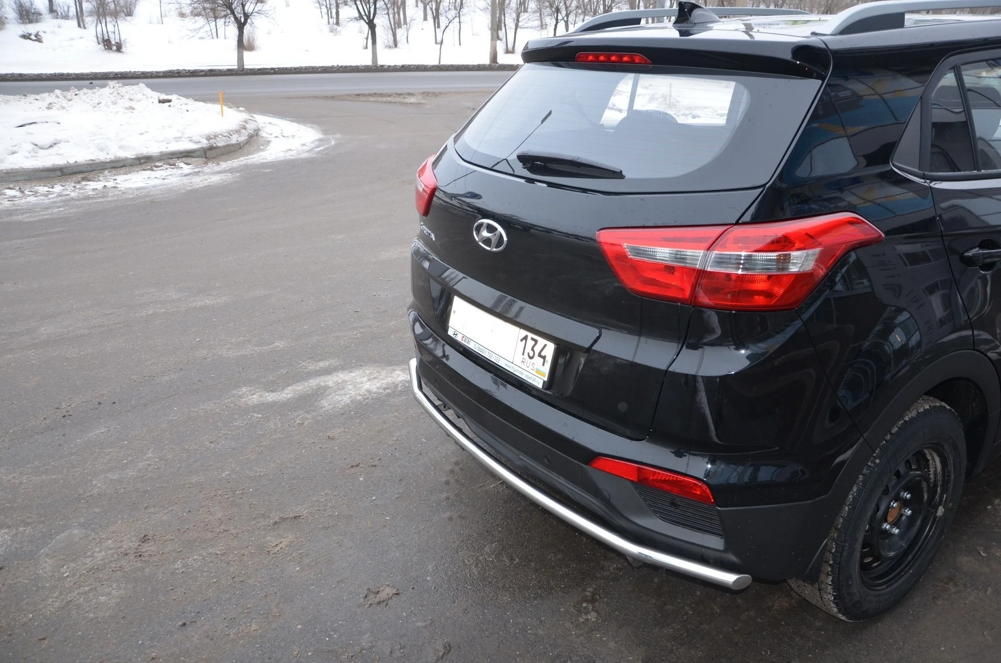 Защита заднего бампера d42 мм для Hyundai Creta I  Юко HYC.16.11