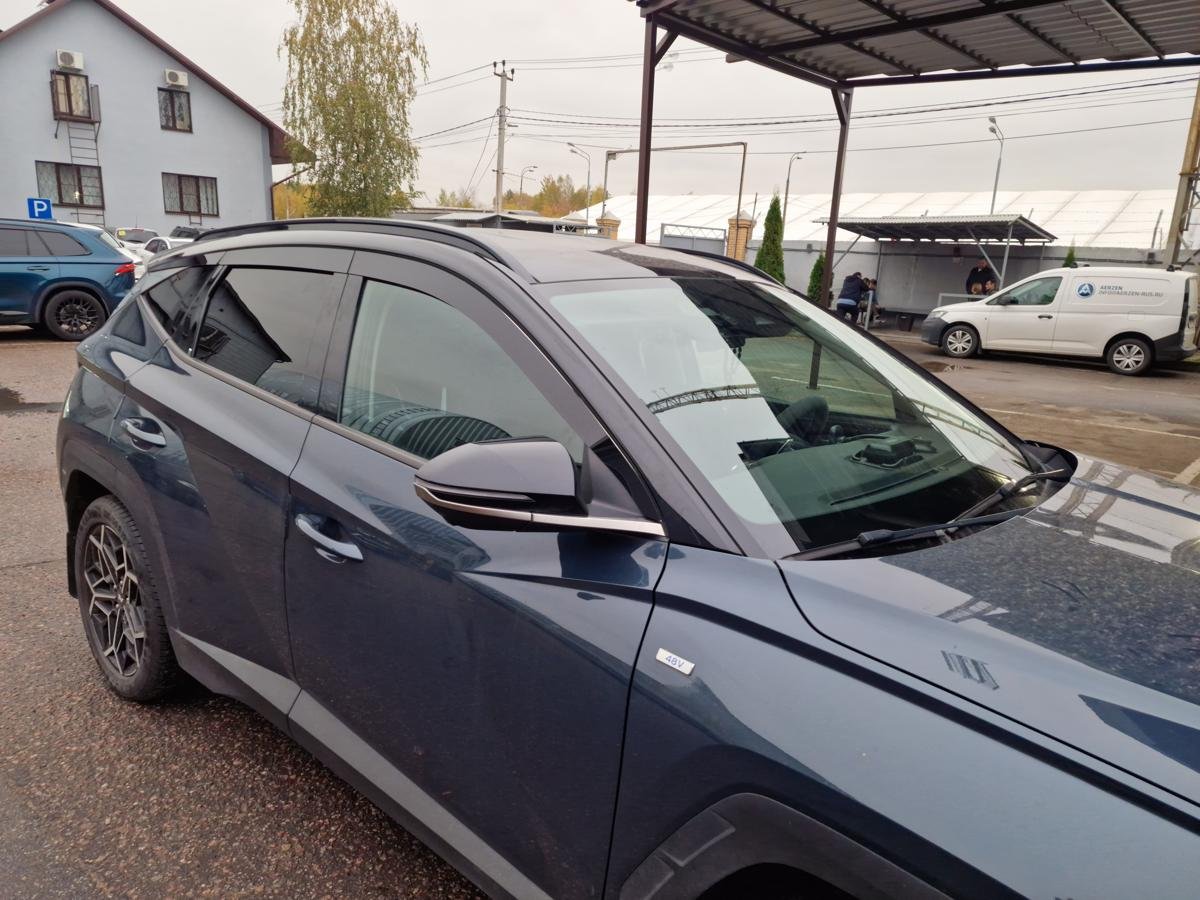 Дефлекторы окон 2D 6 шт. (короткая база) для Hyundai Tucson IV Рестайлинг