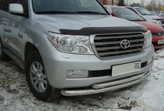 Дефлектор капота темный для Toyota Land Cruiser 200 Series Рестайлинг 1