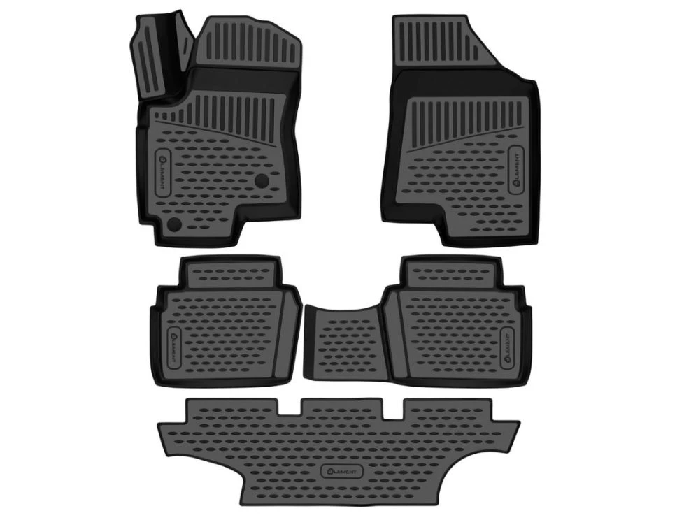 Коврики 3D в салон полиуретан 5 шт для DongFeng 580 I Рестайлинг Черный Element ELEMENT3DA08668210k