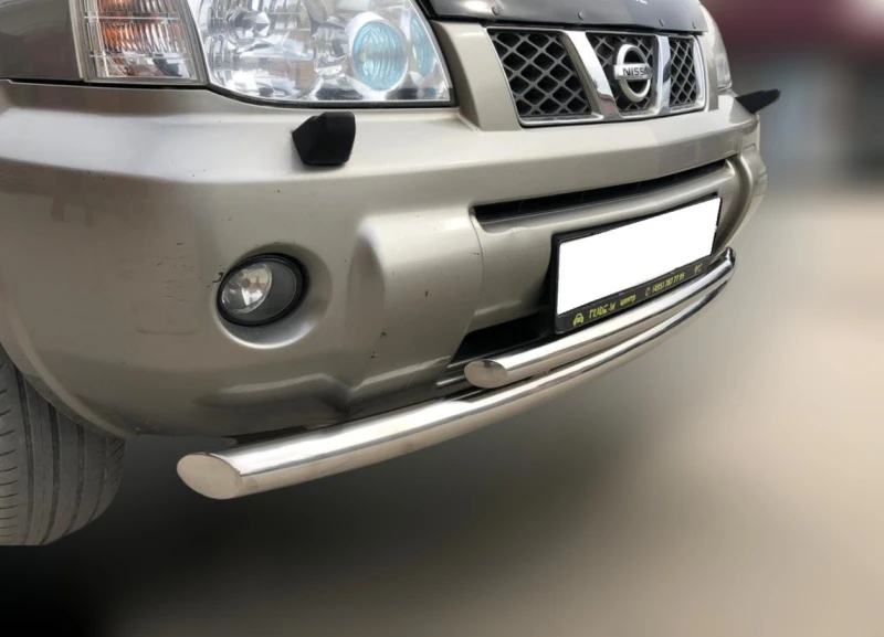 Защита переднего бампера двойная d60/42 мм для Nissan X-Trail I Рестайлинг  Юко NXT.04.04