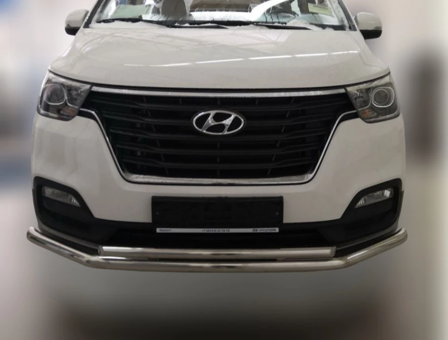 Защита переднего бампера двойная d60/42 мм для Hyundai Grand Starex I Рестайлинг  Юко HYGS.15.03