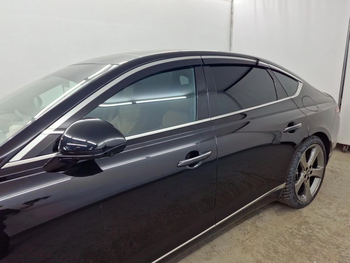 Дефлекторы окон 2D с хром накладками 6 шт. для Genesis G80 II