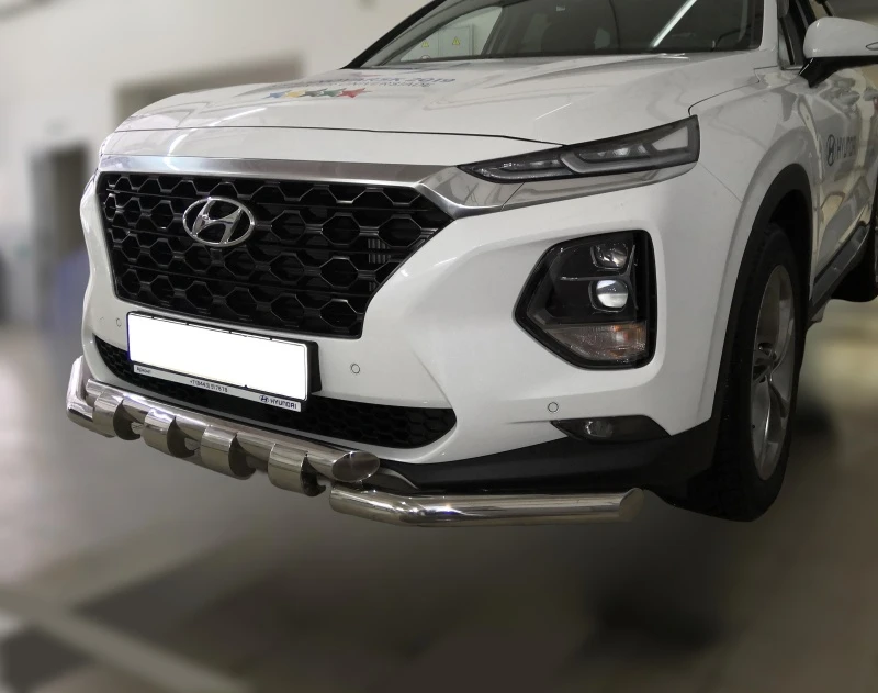 Защита переднего бампера G d60/60 мм для Hyundai Santa Fe IV  Юко HYSF.18.05
