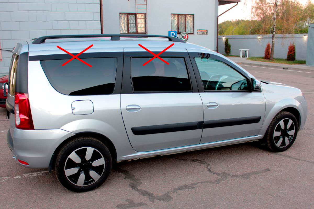 Дефлекторы окон 2D 2 шт для LADA (ВАЗ) Largus I