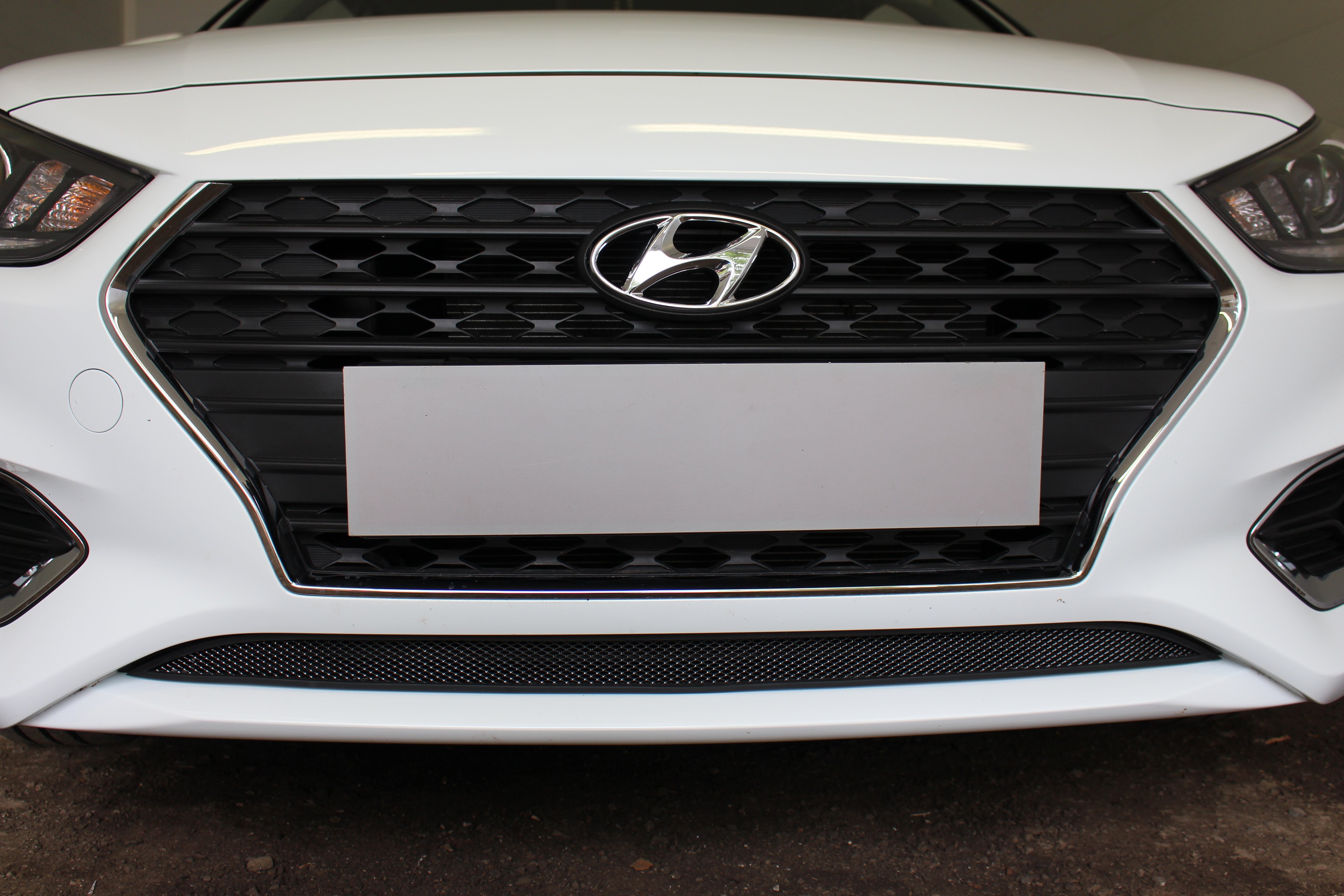 Защитная сетка радиатора для Hyundai Solaris II