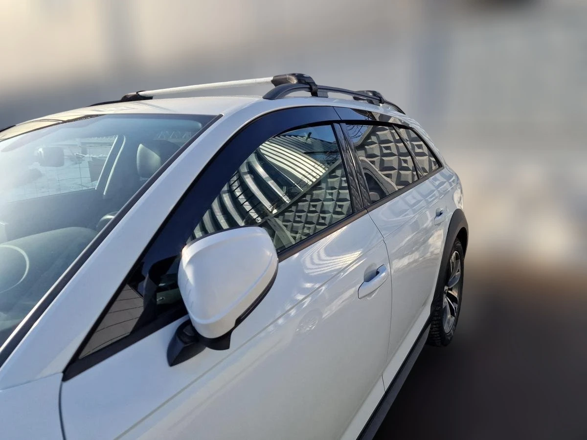 Дефлекторы окон 2D 6 шт. под наклоном для Audi A4 allroad V (B9) Рестайлинг Черный Стрелка 11 2D448-6.S11