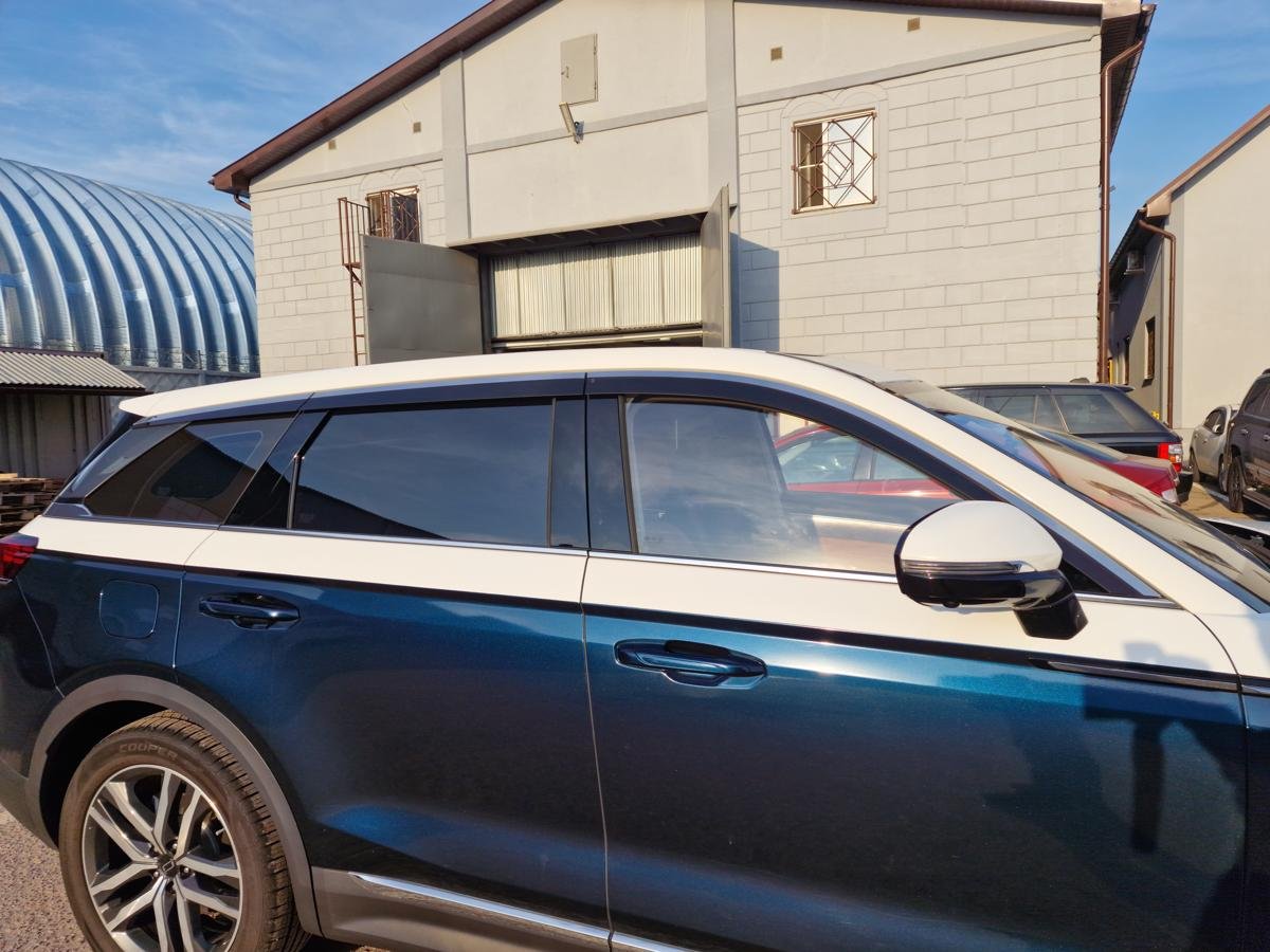 Дефлекторы окон с хром накладками 2D 6 шт для FAW Bestune T99 I Рестайлинг