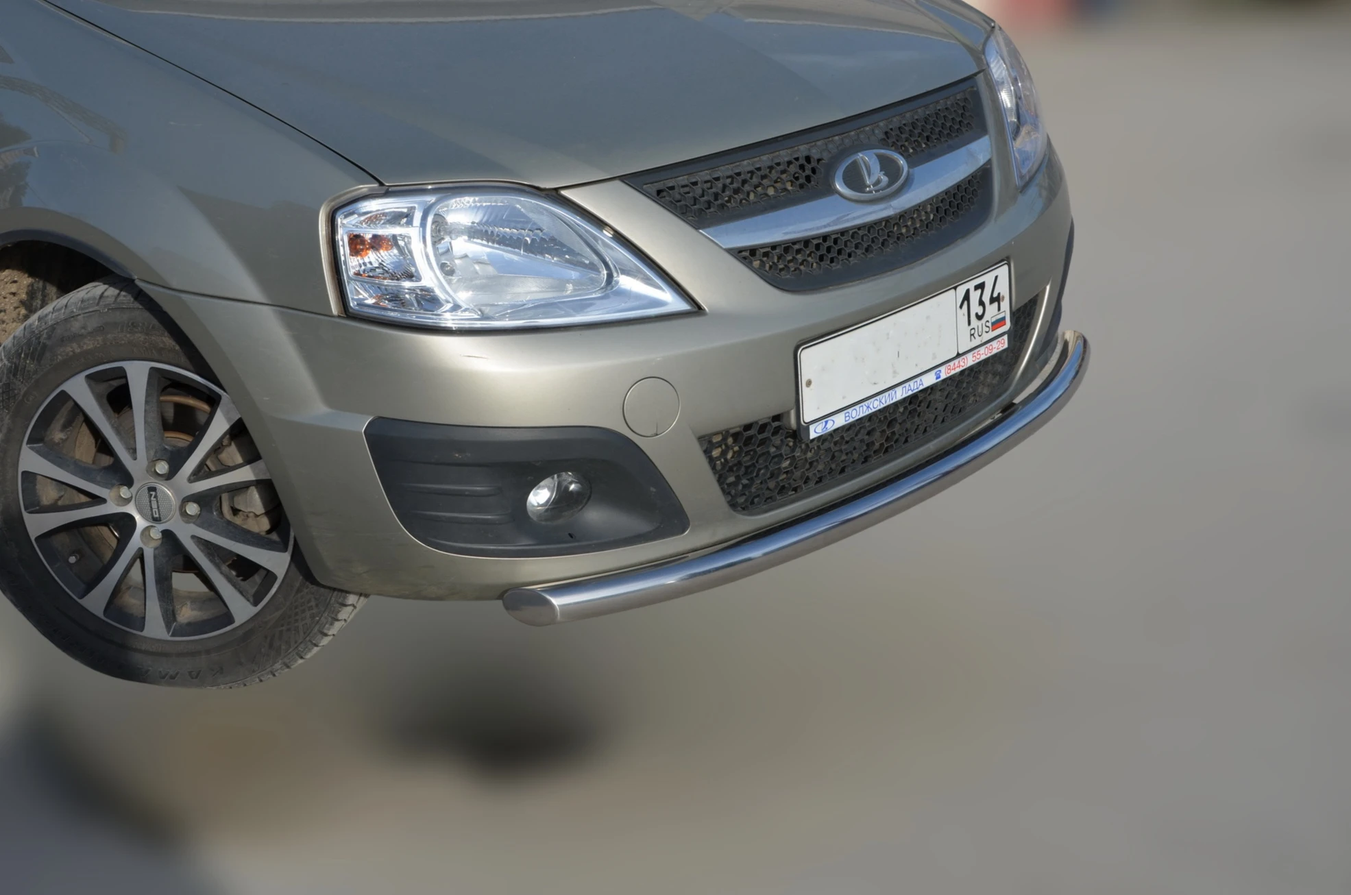 Защита переднего бампера d53 мм для LADA (ВАЗ) Largus I  Юко LL.12.02