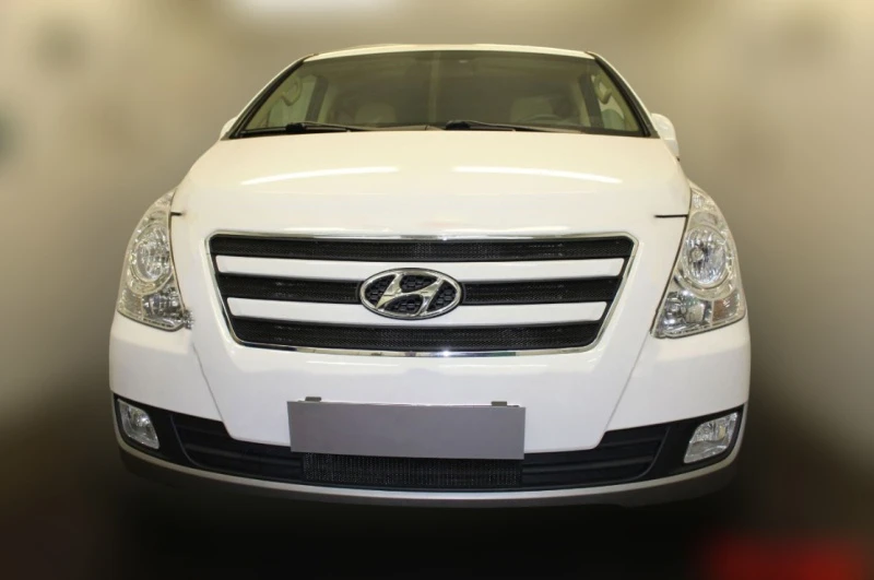 Комплект сеток black верх 4 части и низ для Hyundai H-1 (Starex) II Рестайлинг Черный Стрелка 11 HH1.15.top.black-HH1.15.bot.black