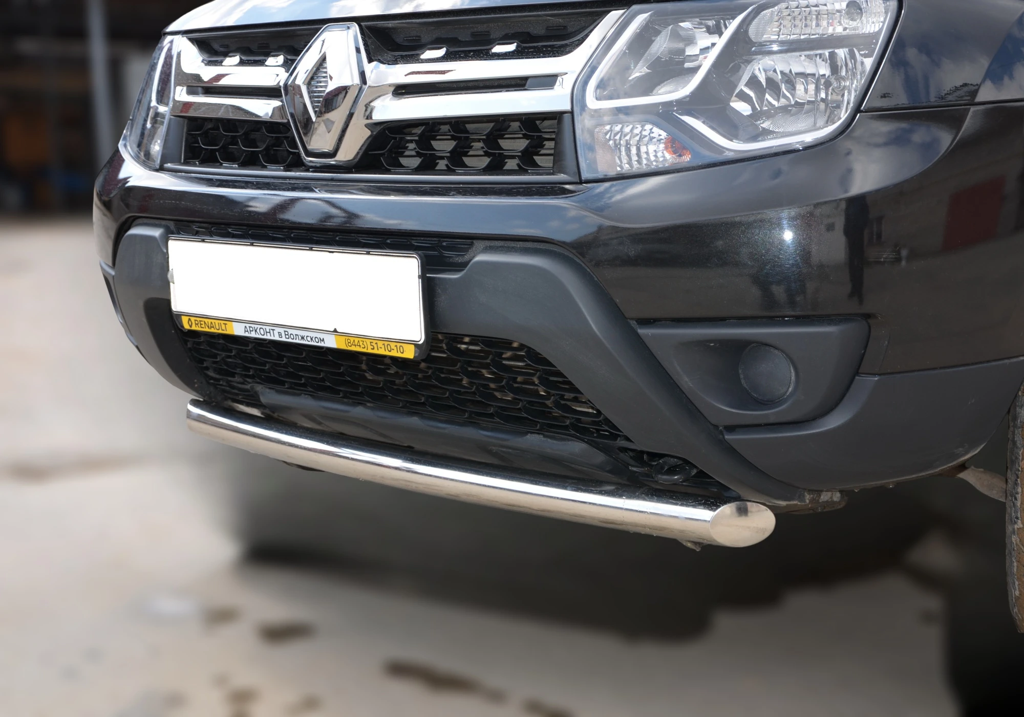 Защита переднего бампера d60 мм для Renault Duster I Рестайлинг  Юко RD.17.01-1