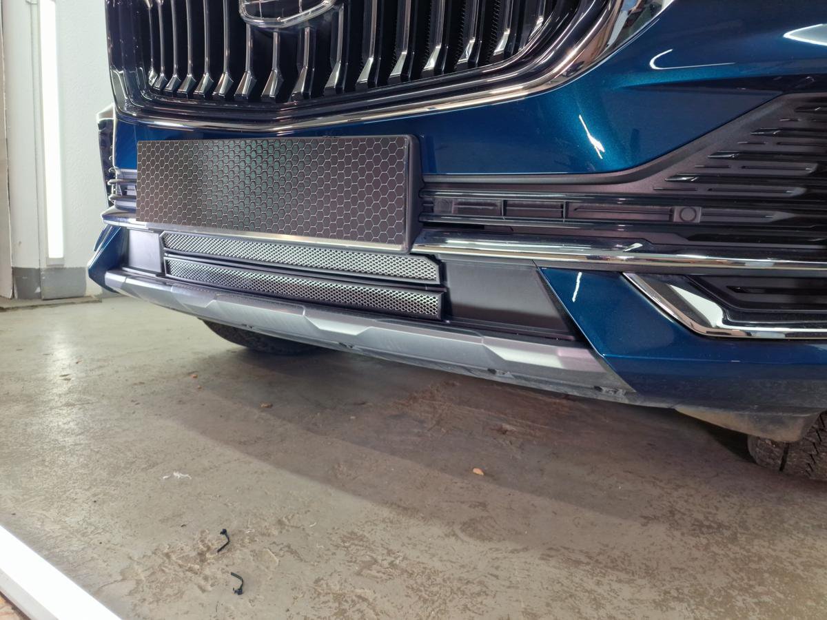 Защитная сетка радиатора низ 2 части для Geely Monjaro