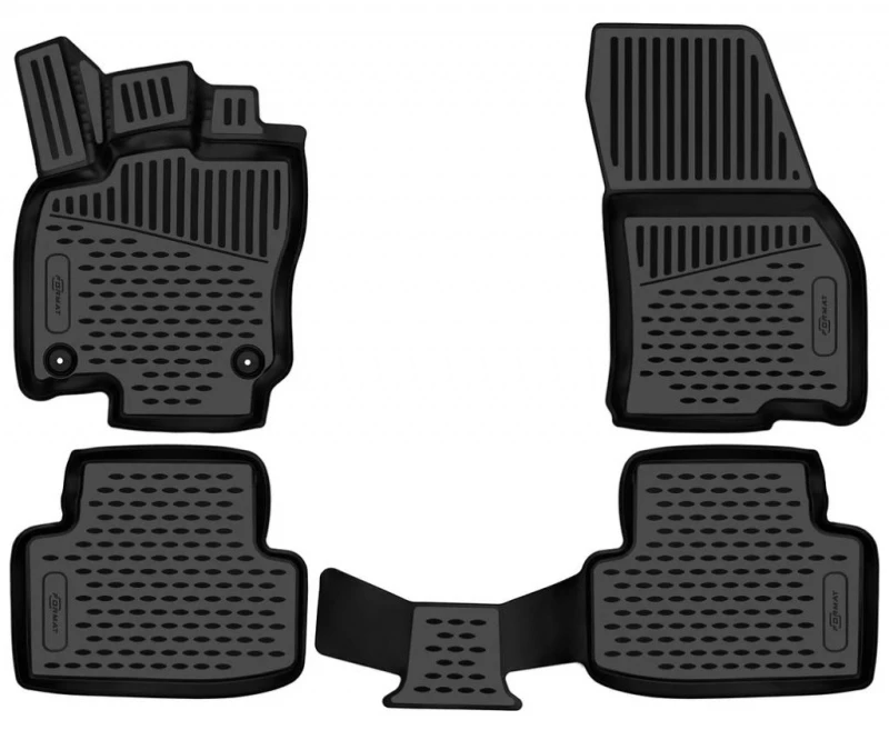 Коврики 3D в салон полиуретан 4шт для Jetta VS5 I Рестайлинг Черный FORMAT FORMAT.3DAN0572210k