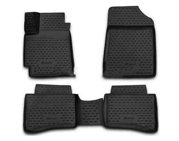 Коврики 3D в салон полиуретан 4 шт для Renault Dokker I Черный