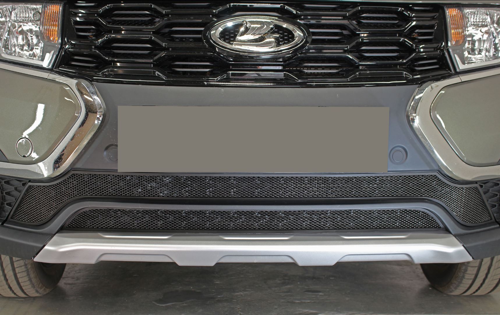 Защитная сетка радиатора верх 3 части для LADA (ВАЗ) Largus I Рестайлинг