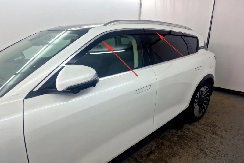 Дефлекторы окон 2D с хром накладками 6 шт. для Voyah Free I Хром Стрелка 11 2D235-6C.S11