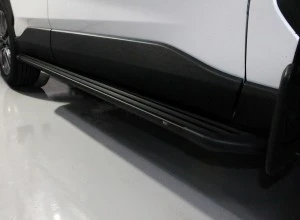 Пороги алюминиевые "Slim Line Black" 1720 мм для Toyota RAV4 V (XA50) Черный ТСС TOYRAV19-24B
