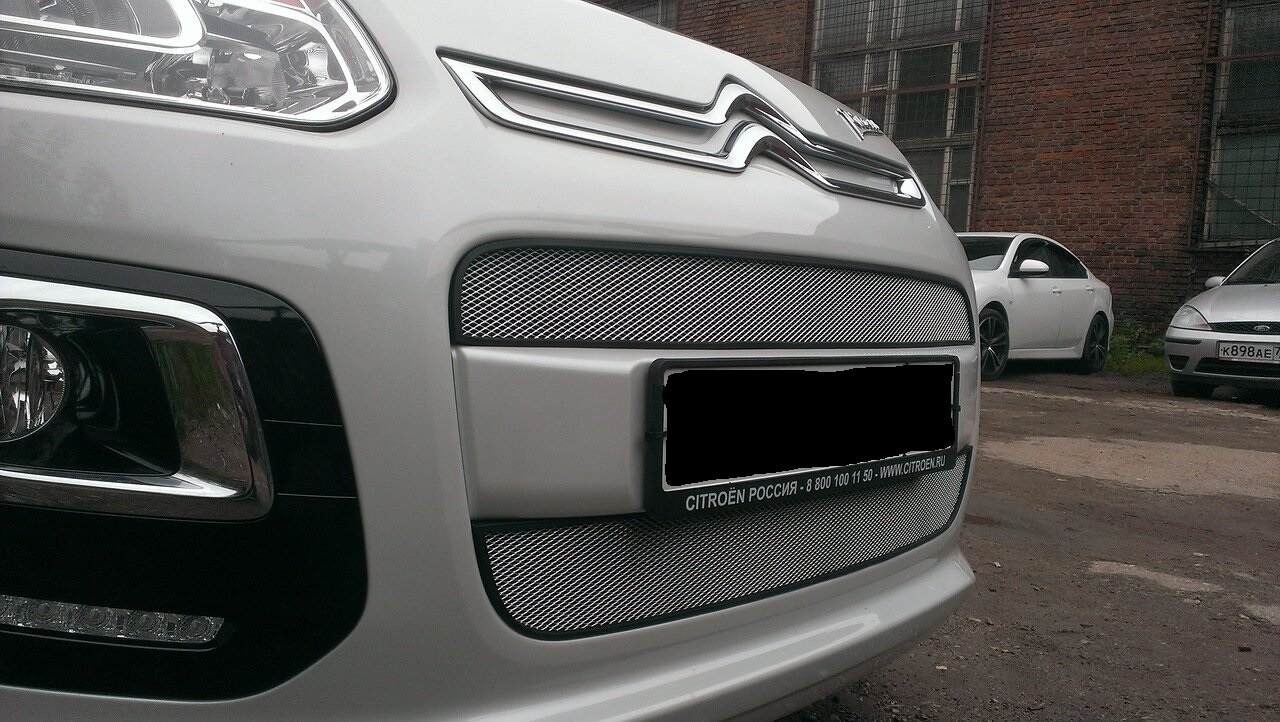 Защитная сетка радиатора комплект 2 части для Citroen C3 Picasso I Рестайлинг