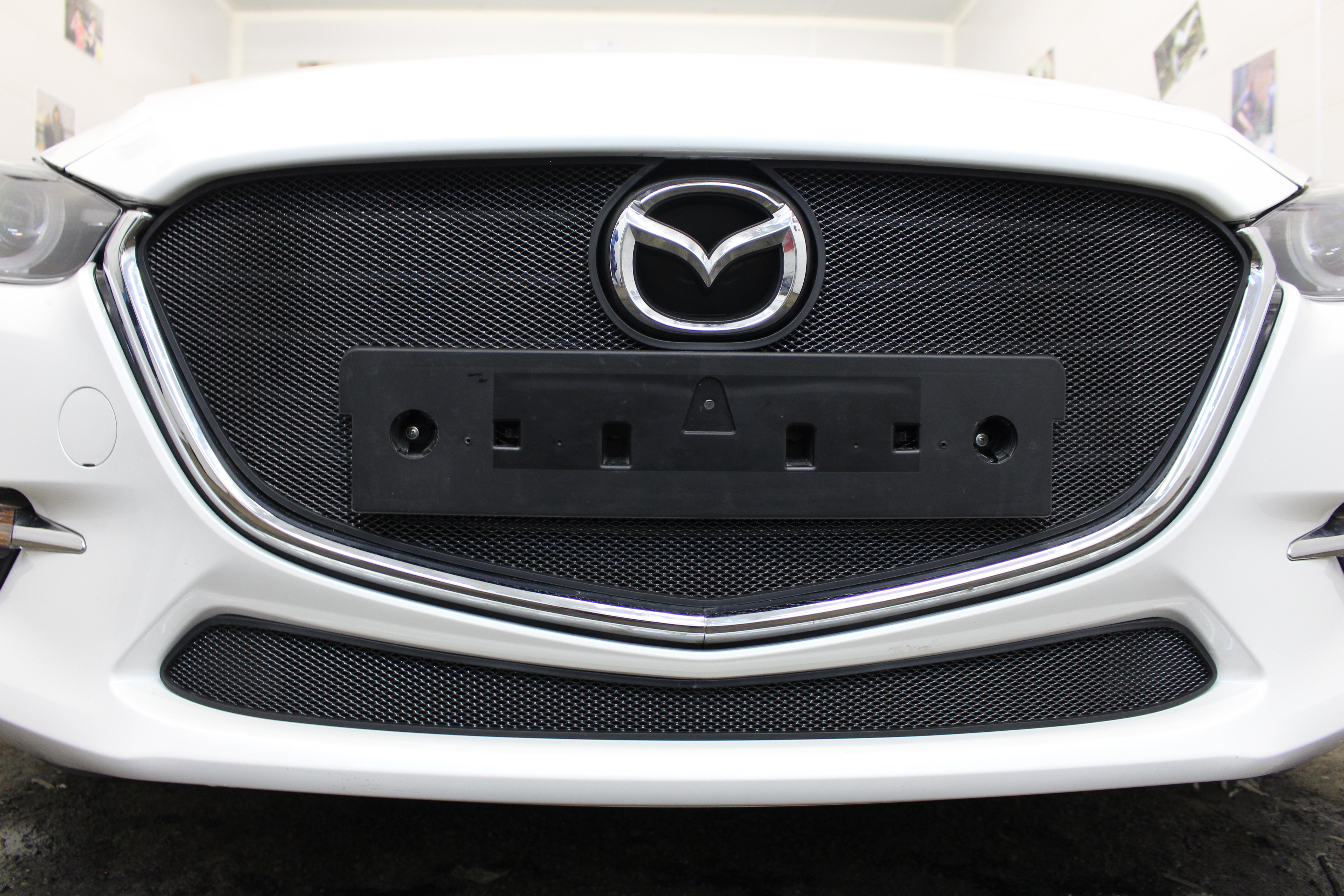 Комплект сеток black верх и низ для Mazda 3 III (BM) Рестайлинг