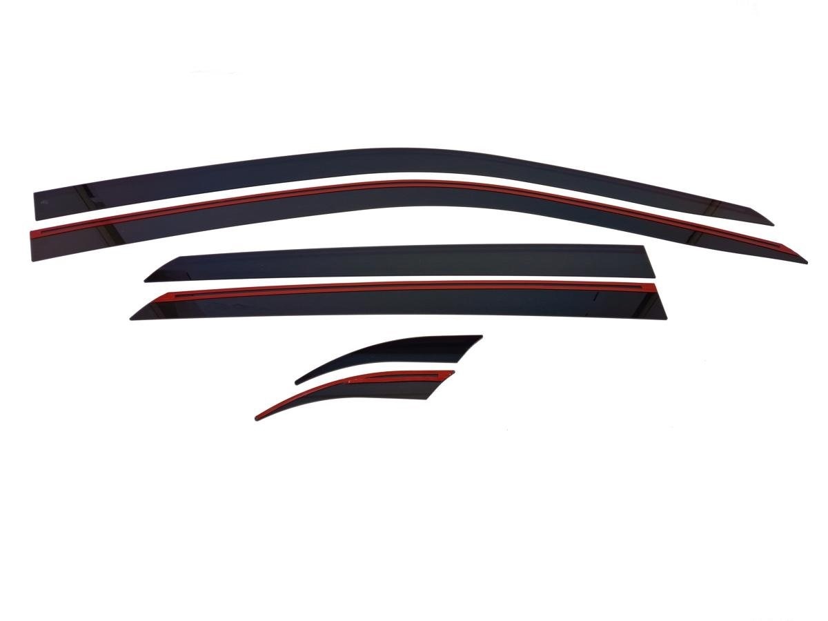 Дефлекторы окон 2D 6 шт (для рынка ОАЭ) для Suzuki Baleno III