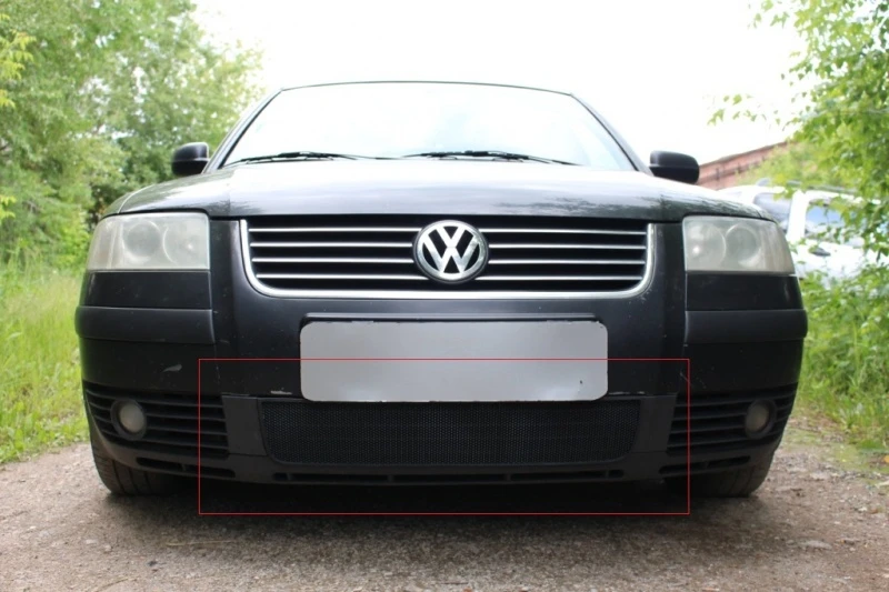 Защитная сетка радиатора для Volkswagen Passat B5 Рестайлинг Черный Стрелка 11 VWB5.black