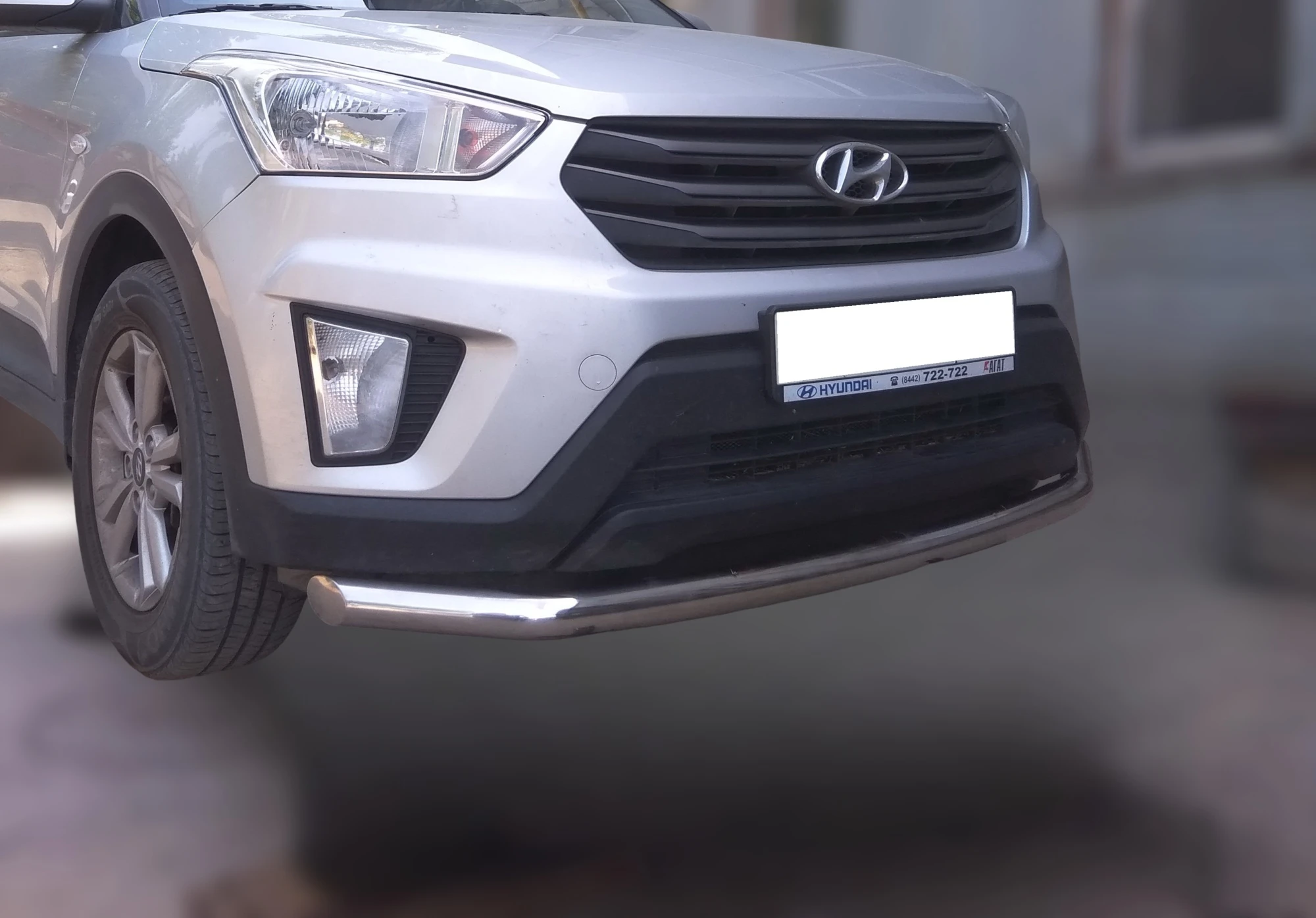 Защита переднего бампера d60 мм для Hyundai Creta I  Юко HYC.16.01