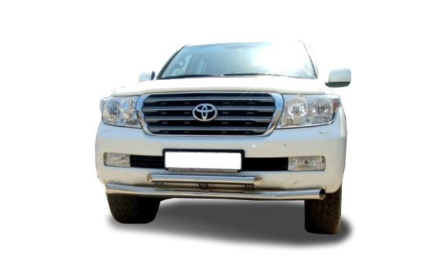 Защита переднего бампера двойная d76/60 мм для Toyota Land Cruiser 200 Series  Юко TLC200.07.03