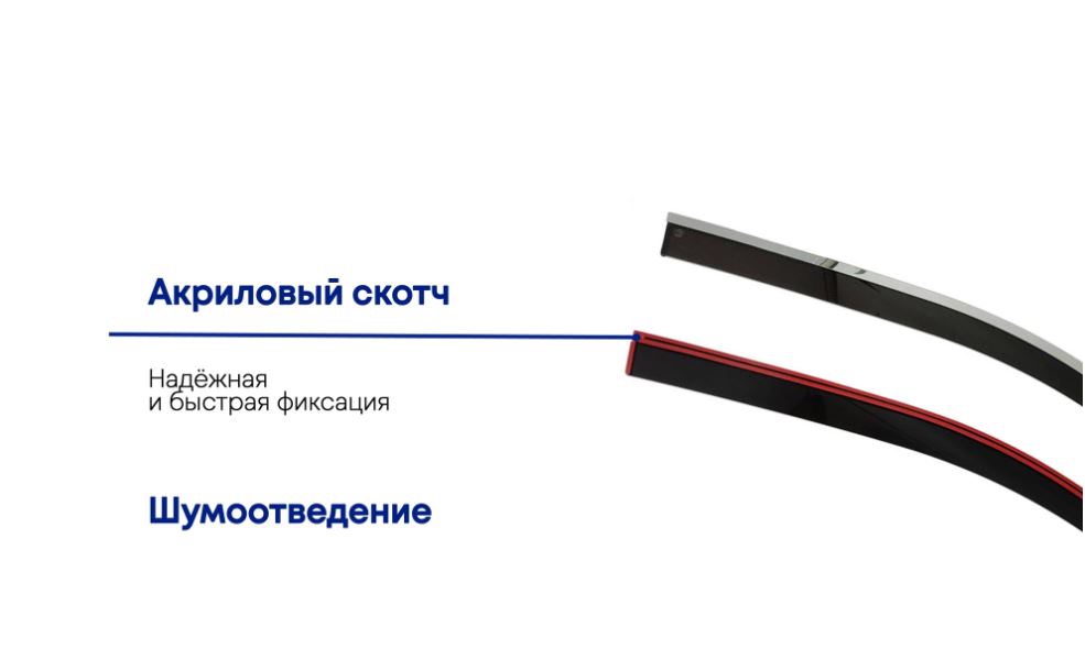 Дефлекторы окон 2D 2 шт. для Dodge Challenger III Рестайлинг 2