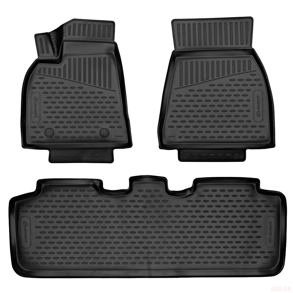 Коврики 3D в салон полиуретан 3 шт. для Tesla Model Y I