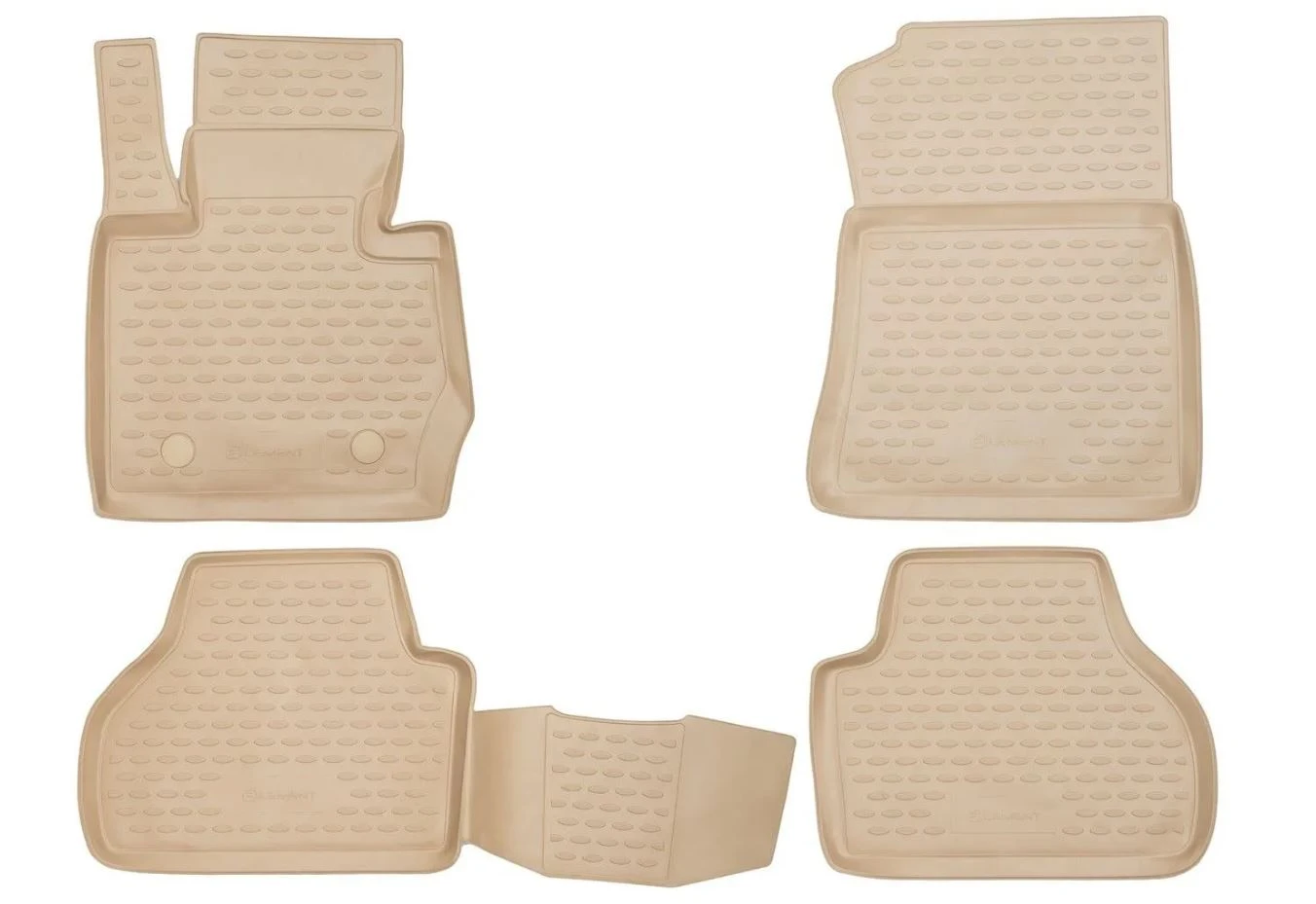 Коврики 3D в салон полиуретан 4 шт для BMW X3 II (F25) Рестайлинг бежевый Element NLC.05.30.212kh