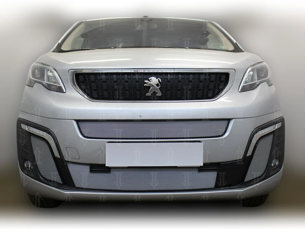 Комплект сеток chrome боковые 2 части, центр и низ 2 части для Citroen SpaceTourer I