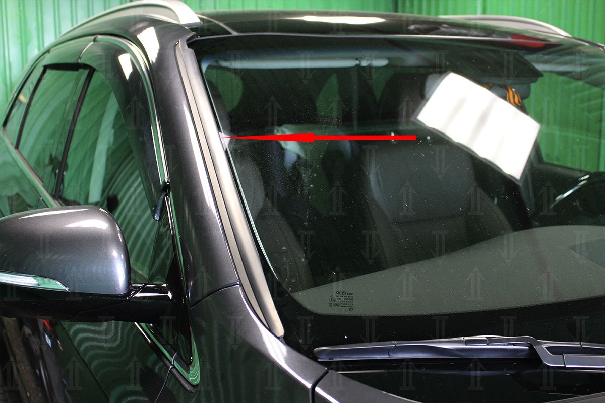 Дефлектор (водосток) лобового стекла для Kia Sorento III Prime