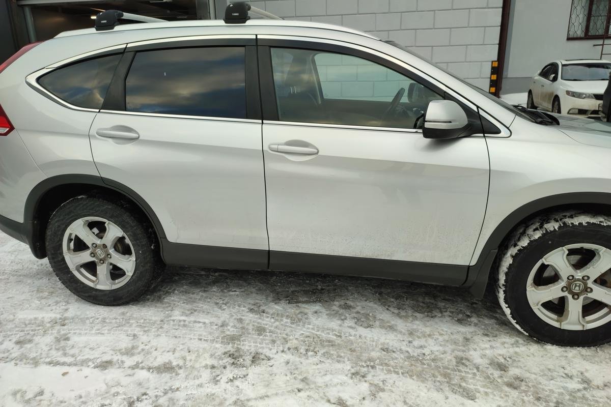 Дефлекторы окон с хром накладками 2D 6 шт для Honda CR-V IV