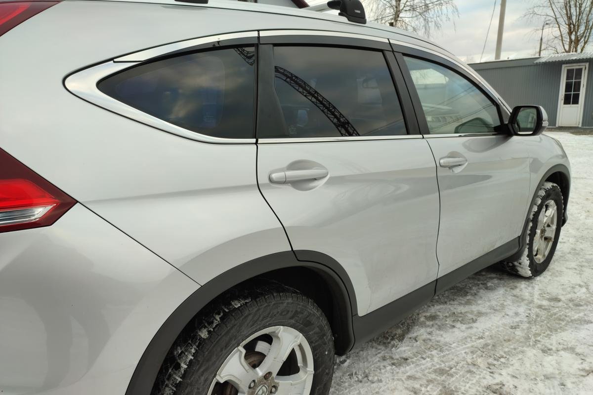 Дефлекторы окон с хром накладками 2D 6 шт для Honda CR-V IV