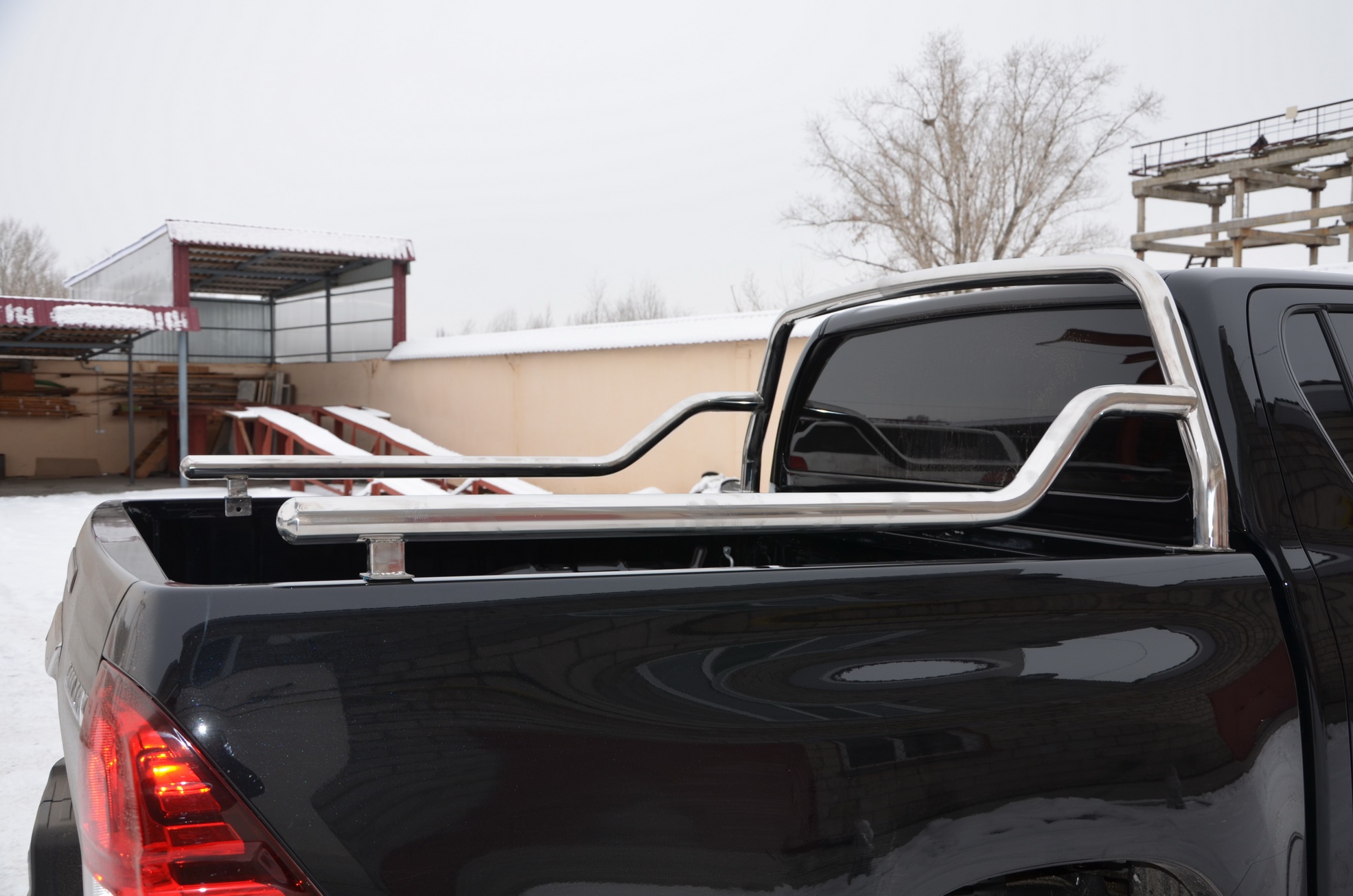 Защитные дуги d60/53 мм для Toyota Hilux VIII Рестайлинг