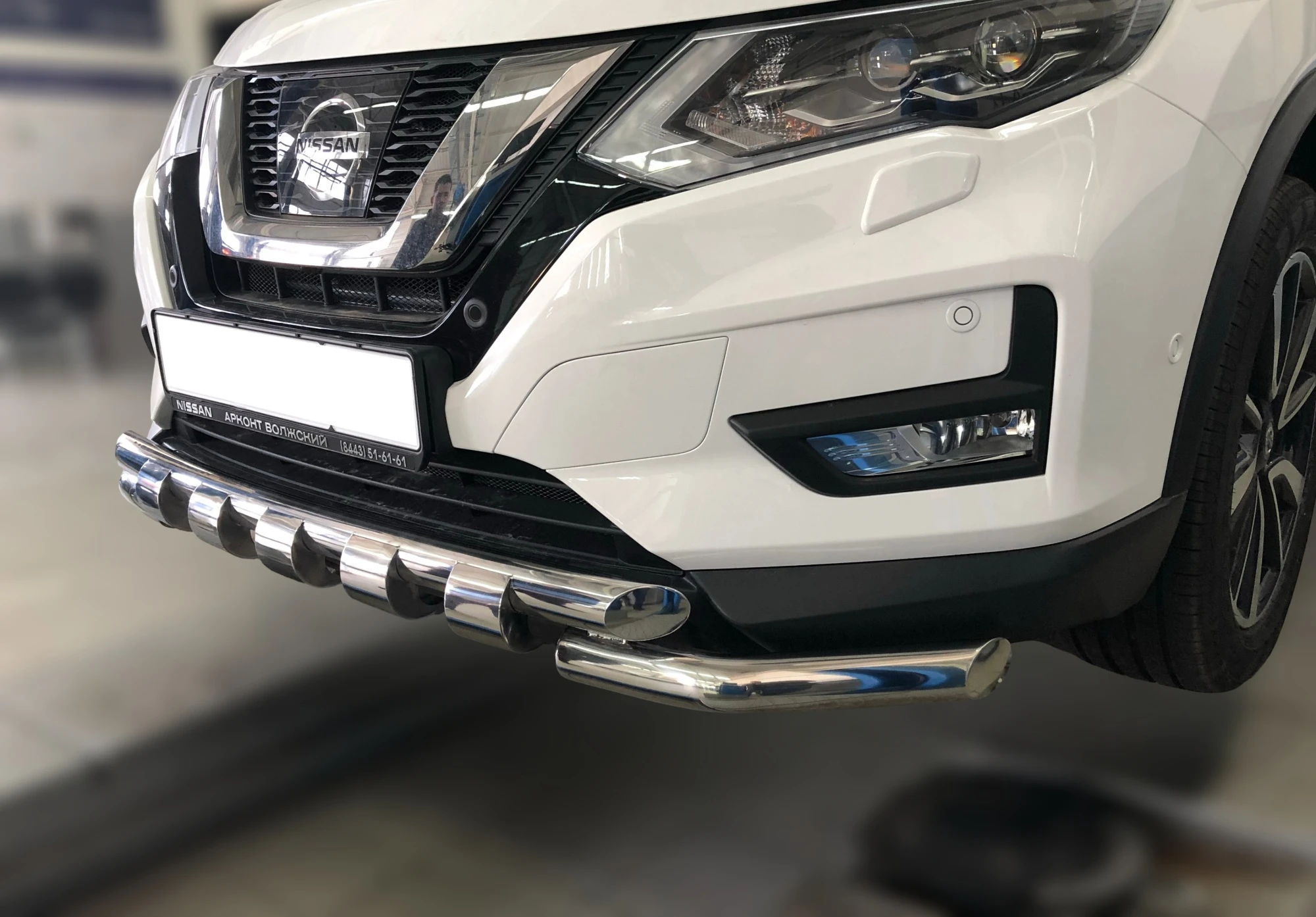 Защита переднего бампера G d60/60 мм для Nissan X-Trail III Рестайлинг  Юко NXT.18.05
