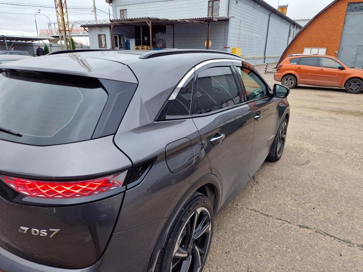 Дефлекторы окон 2D с хром накладками 6 шт. под наклоном для Citroen DS7 I Рестайлинг