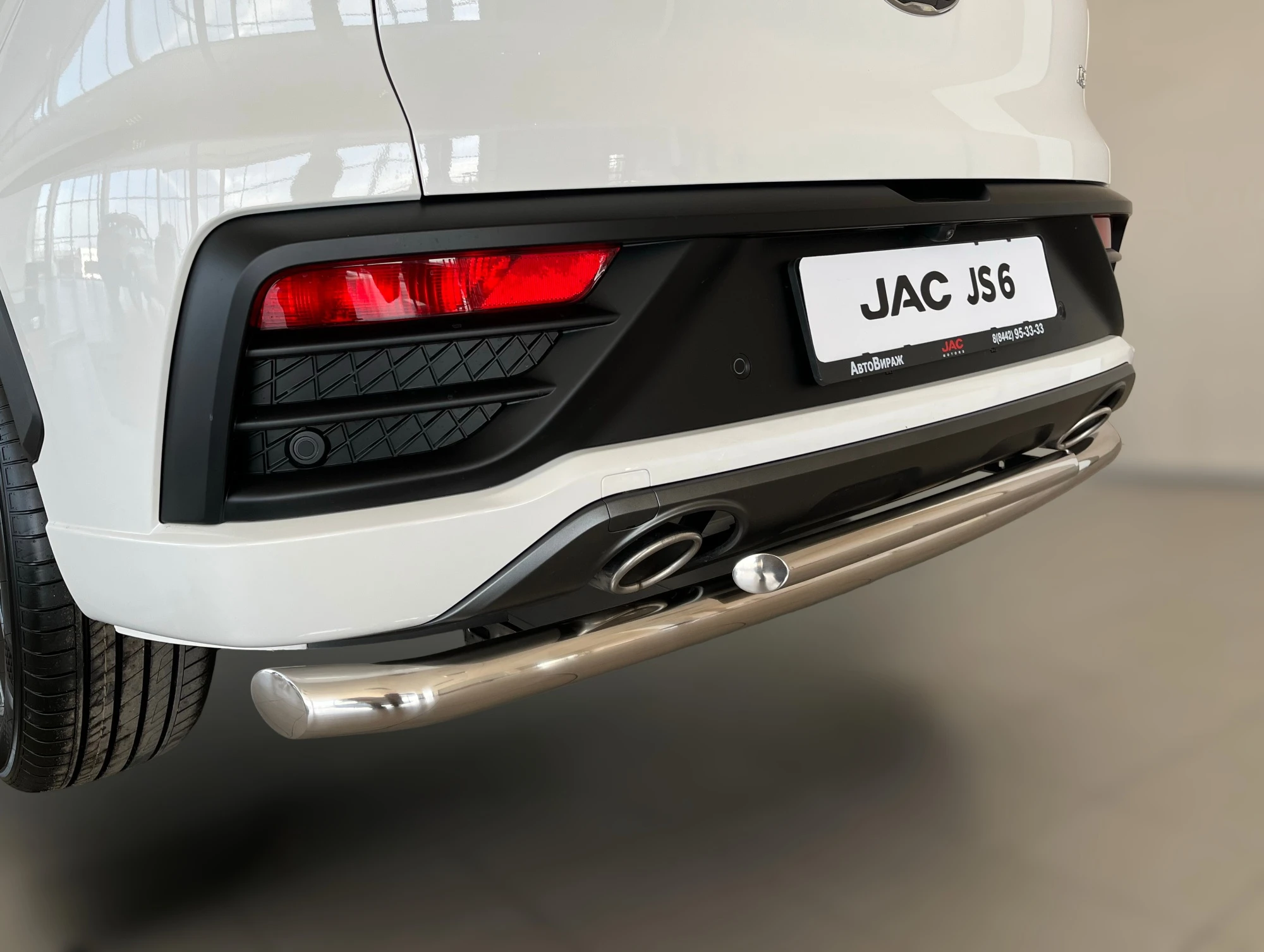 Защита заднего бампера двойная d60/42 мм для JAC JS6  Юко JAC.JS6.22.16