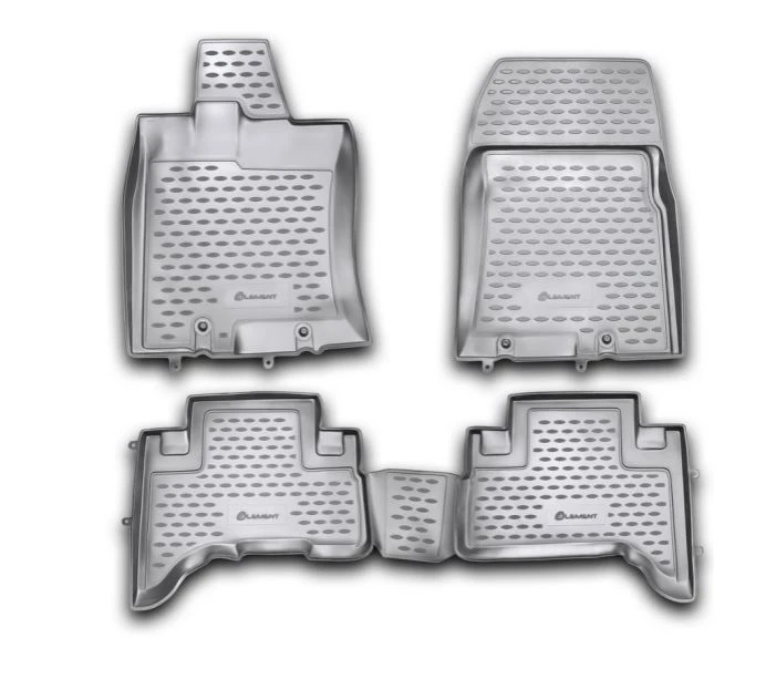 Коврики 3D в салон полиуретан 4 шт для Toyota FJ Cruiser Черный Element