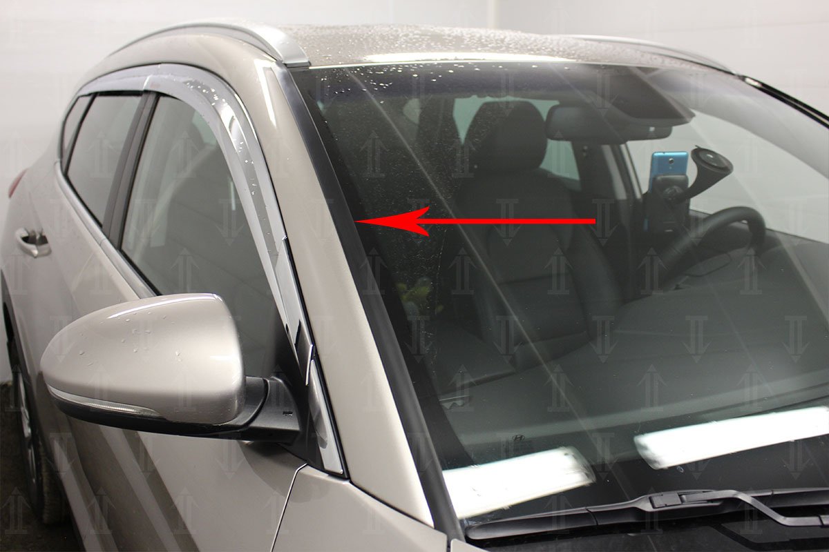 Дефлектор (водосток) лобового стекла для Hyundai Tucson III